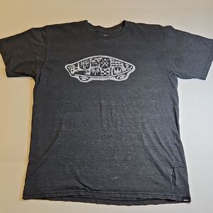 Vans Vintage Shop Front Gray Tee Medium